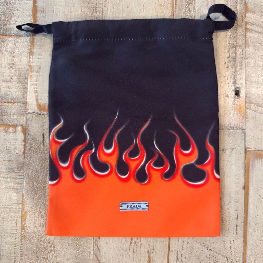Prada Flame drawstring Pouch
